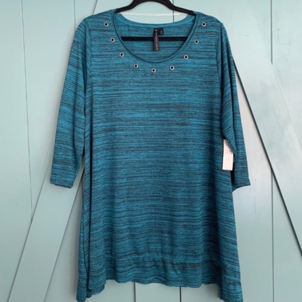 Allie and Rob Teal Tunic Size 1X